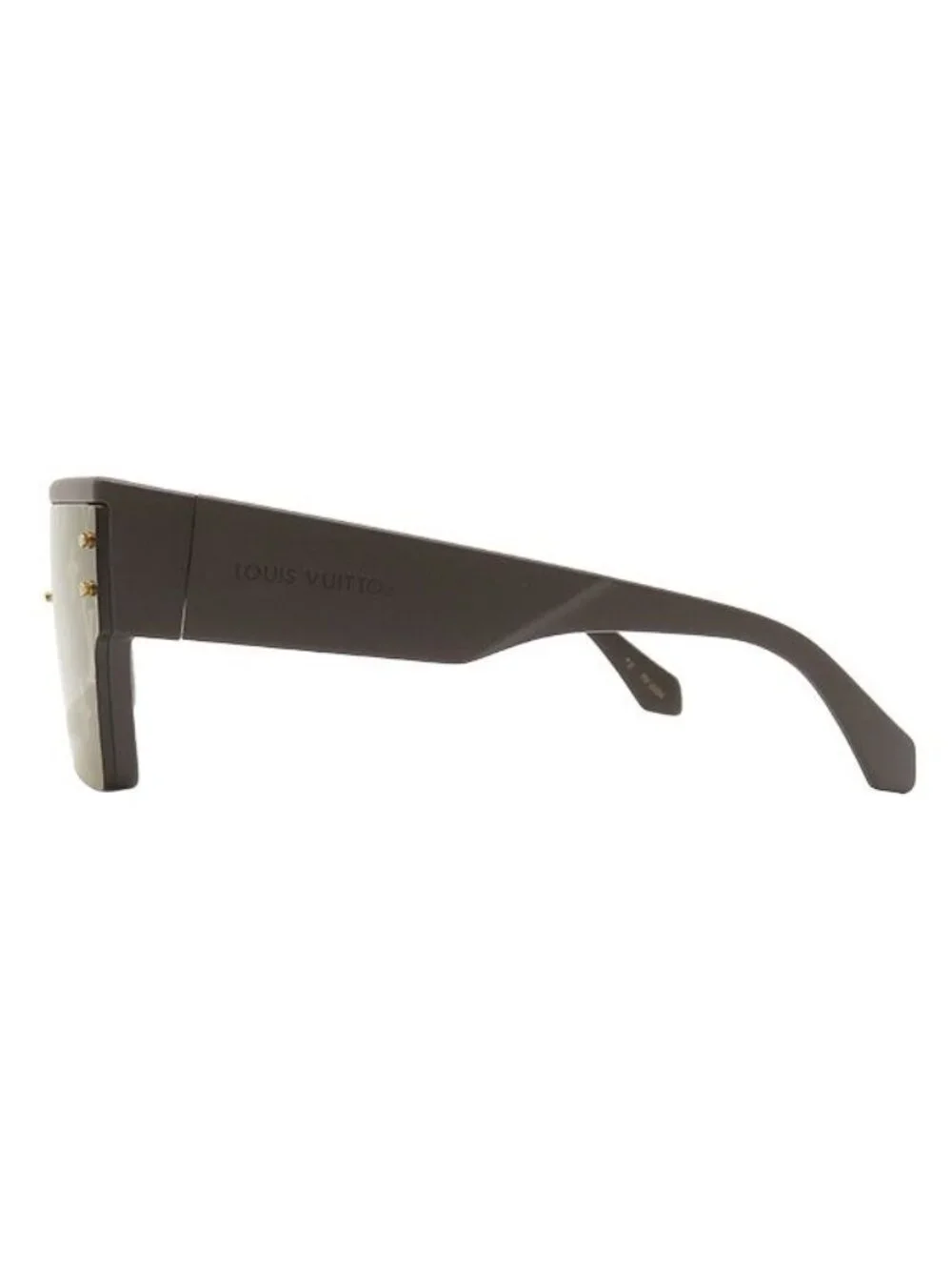 Louis Vuitton Sunglasses LV Waimea L Acetate Chocolate Brown Gold LV Signature